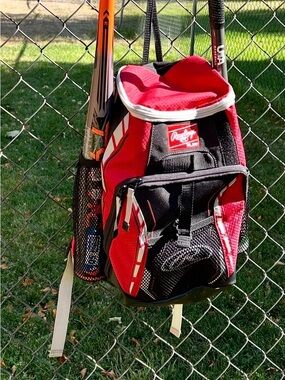 'Rawlings Baseball tote bag, black and red EUC
